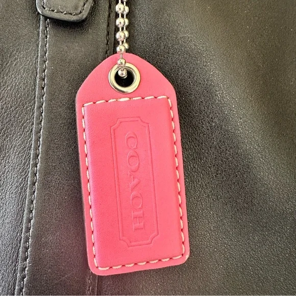 VINTAGE COACH BLACK LEATHER HAMPTON TOTE 5147 - Picture 10 of 11